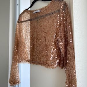 Sheer sequin top
